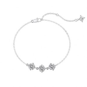 Dylam Luxury Collection S925 <b>Silver</b> Rhodium 18K Gold Plated Link Chain 5A Cubic Zirconia <b>Charm</b> <b>Bracelets</b> Jewelry for Women - Product Image 1