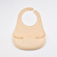Nouveau fabricant de produits pour bébés Bavoir à riz en silicone personnalisé pour nourrissons Bavoirs alimentaires imperméables pour animaux et chats Patten pour bébés