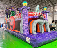 Parcours d'obstacles gonflable commercial en PVC, jeu de parcours d'obstacles gonflable, jeux amusants, PVC, commercial, personnalisé, extérieur