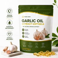 Gélules d'huile d'ail pure, antioxydant naturel, complément alimentaire à base de plantes, soin quotidien du corps pour adultes, personnalisable ODM OEM Marque Privée