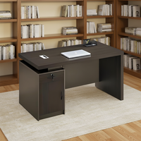 Escritorio de Oficina Moderno de Madera para Computadora, Secretaria, Gerente, Ejecutivo, de Lujo, con Cajones, Muebles Personalizables