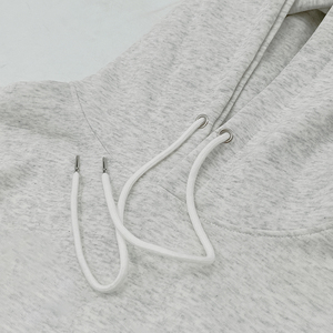 Sweat à capuche court en coton grande taille de haute qualité pour hommes, sweat à capuche surdimensionné gris vierge personnalisé unisexe - Product Image 6