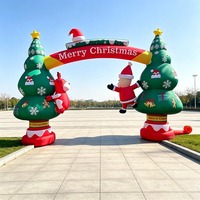 Arche de Noël gonflable de qualité supérieure, durable et imperméable, installation facile, ventilateur intégré, design de couleur personnalisable pour la décoration de festival