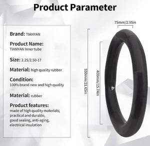 Nouvelle chambre à air pour moto 225/250-17 2.25/2.50-17 pour moto tout-terrain 110cc 125cc, cyclomoteur, scooter, accessoires en caoutchouc naturel - Product Image 2