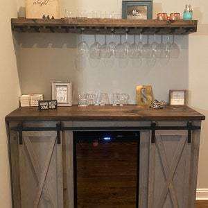 <strong>Living</strong> <strong>Room</strong> Antique Farmhouse Style <strong>Corner</strong> <strong>Unit</strong> with Barn Door Slider Rustic Media Center TV Wooden Cabinet - Product Image 3