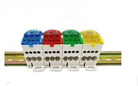 Bloc de distribution d'alimentation AC/DC UKK80 1000V, connexion à vis en laiton 690V, couvercle 4 couleurs, rail DIN pour panneau électrique
