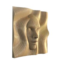 Panneaux décoratifs de séparation 3D ondulés géométriques paramétriques personnalisés, imperméables, faciles à installer, grand format
