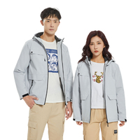 Veste polaire d'hiver extérieure légère avec logo imprimé personnalisé avec tissu chaud coupe-vent souple