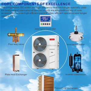 Chauffe-eau solaire photovoltaïque à pompe à chaleur air-eau Tepelne Cerpadlo Chauffage et refroidissement solaires Thermopompe avec contrôle Wifi - Product Image 4