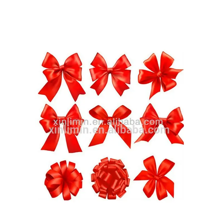 Wholesale packaging making ties customizable red mini ribbons all kinds of gift box bows