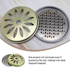 Soporte Metálico para Espirales Antimosquitos con Tapa, Quemador Portátil de Incienso en Espiral - Product Image 3