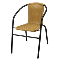 Mobilier d'extérieur de loisirs Chaise de jardin en rotin avec table, chaise de jardin avec table à manger pour l'extérieur