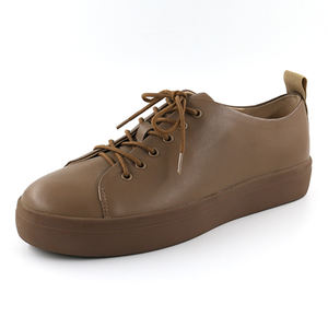 OEM Handmade Classic Design in morbida <span class=keywords><strong>pelle</strong></span> superiore leggero Lace Up Casual Flat Women Walk <span class=keywords><strong>Sneakers</strong></span> - Product Image 1