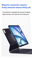 Nouvel étui clavier magique pour iPad Pro 11 pouces M4/M5, coque magnétique intelligente avec rétroéclairage LED, pavé tactile, ultra-fin, sans fil, mécanique