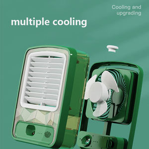 2025 New Camping Transparent Rechargeable Portable Fan Recirculating Air USB Charging Sprayable Conditioner <b>Mini</b> Cooling Home - Product Image 5