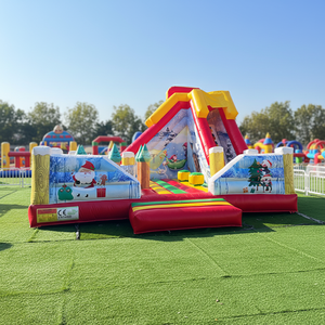 Château Gonflable Thème Noël pour Extérieur – Amusement Garanti et Fort Potentiel de Rentabilité – Combo Gonflable Château de Saut - Product Image 1