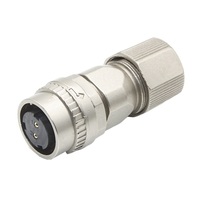 Connecteur circulaire femelle M23 à 2 broches, droit, à visser, pour câble d'alimentation de servomoteur