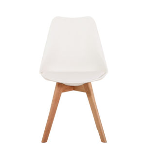 Sofá moderno <span class=keywords><strong>de</strong></span> PU con patas <span class=keywords><strong>de</strong></span> madera maciza, silla <span class=keywords><strong>de</strong></span> comedor, estilo escandinavo, color blanco, <span class=keywords><strong>para</strong></span> restaurante y <span class=keywords><strong>cocina</strong></span> - Product Image 1