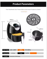 Friteuse à air électrique moderne, dernière génération, appareils électroménagers de cuisine, écran LCD, cuisson sans huile, qualité commerciale