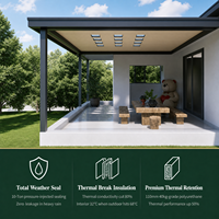 Yeyon OEM Plafond à lattes en bois pour toit plat, LED, grille ouverte, cadre en aluminium, sans cadre, moderne, balustrade, véranda extérieure, maison en verre