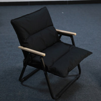 Chaise de pêche pliable pour l'extérieur, chaise double inclinable avec coussin, dossier de loisirs en tissu Oxford, ensemble de coussin de siège chaud en aluminium