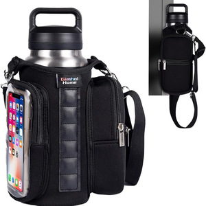 Mini Borsa da Cintura Unisex Impermeabile a Forma di Cuscino, Doppia Tasca, Portamonete, Portachiavi, Porta Carte, Chiusura a Cerniera, Logo Geometrico - Product Image 1