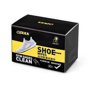 OPULAカスタマイズ個別包装スニーカーシューズウェットワイプスニーカークリーナーシューズクリーニングパッドあらゆる種類の靴用のクイックワイプ