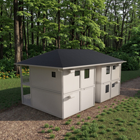 Maison conteneur extensible de luxe 20ft 40ft, préfabriquée modulaire détachable, alimentée à l'énergie solaire, avec 3 chambres pour habitation ou hôtel