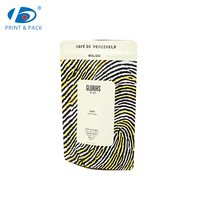 Sachet Doypack personnalisé pour café moulu vénézuélien, idéal pour les marques de café d'origine unique, avec design d'emballage imprimé