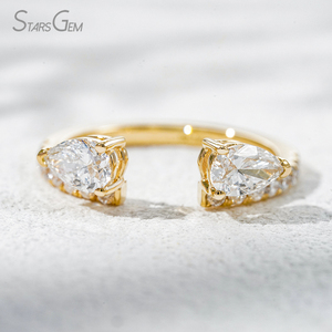 แหวนเพชรทรงหยดน้ำ 1.04 กะรัต 4*6 มม. จาก Starsgem เพชรเลี้ยงในห้องปฏิบัติการ (สี D) ทองคำแท้ 18K ดีไซน์หรูหราสำหรับทุกเพศ เหมาะสำหรับสวมใส่ทุกวัน - Product Image 3