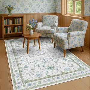 Alfombra Clásica Wan Xinlong con Diseño de Medallón, Rectangular, Antideslizante, Lavable, con Diseño de Pintura Abstracta, para Sala de Estar o Dormitorio - Product Image 5