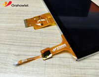Panel Layar Sentuh Kapasitif Grahowlet Air/Optical Bonding PCAP+TFT 7 Inci 16:10 1024x600 HMI Linux Industrial Medical