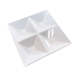 Plato Cuadrado Dividido <span class=keywords><strong>de</strong></span> <span class=keywords><strong>Melamina</strong></span> 100% Blanca para Postres <span class=keywords><strong>de</strong></span> Cocina, Plato <span class=keywords><strong>de</strong></span> Cuatro Divisiones para Dieta - Product Image 5