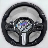 Volant de voiture LED en fibre de carbone pour BMW G30 G20 G01 G02 G05 G06 G07 M4 M5 F90 M8 X3 X4 X5 X6 F40 F44 F97 F98 F95 F96 G11 G12