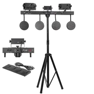 AOPU profesyonel DJ disko işık 12x1w RGBW DMX512 led Par sistemi ışıkları tiyatro düğün sahne ışıkları için