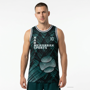 Camiseta de Baloncesto para Hombre HAQ MEHARBAN SPORTS, Sin Mangas, Sublimada, Impresa, Absorbente de Humedad, Corte Regular, para Todas las Temporadas, Adulto, Parte Delantera - Product Image 5