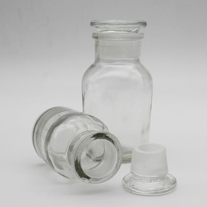 Botella de Vidrio de Boca Ancha de 60 ml y 125 ml, Botella Redonda para Reactivos de Laboratorio, Color Marrón y Blanco - Product Image 3