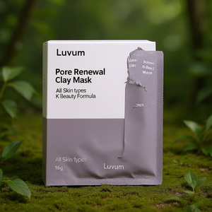Masque d'argile Luvum pour le renouvellement des pores 16G 8 feuilles Tous types de peau Formule K Beauty - Product Image 3