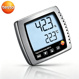 Medidor de Temperatura y Humedad Testo 608-H1 con Alarma LED, Retención de Datos, IP55, Mini Termómetro de Pared - Product Image 4