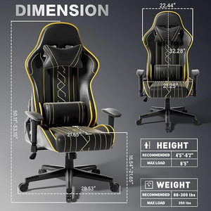 Muestra gratis Linda iluminación Free Race Car Pu altavoz de cuero Bt giratorio reclinable Devo 180kg Tesco Gamdias Silla de juegos - Product Image 2