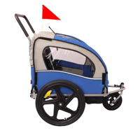 Nouvelle remorque de vélo pour bébé avec certification CE Poussette de remorque de vélo 2 en 1