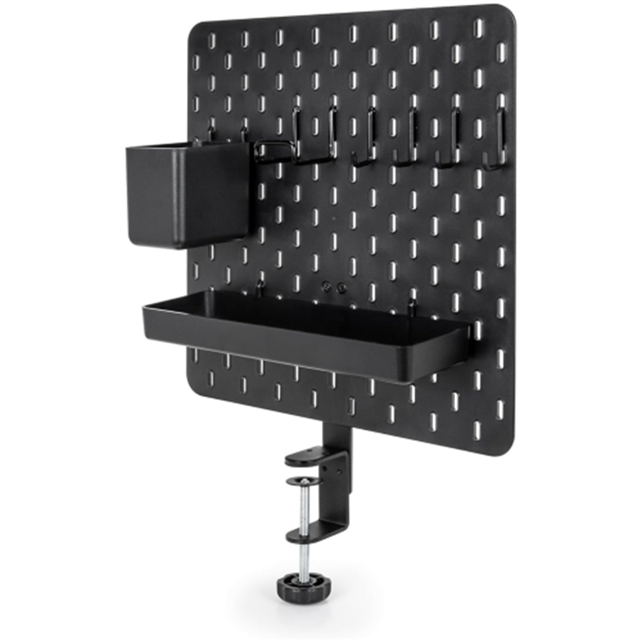 2 in 1 Desk Side Storage - Metal Pegboard Wall Organizer
