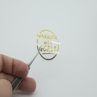 Rouleau d'étiquettes de remerciement en feuille d'or personnalisées en Offre Spéciale impression d'autocollants adhésifs transparents avec prix d'usine