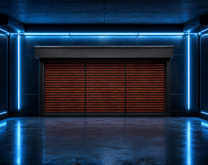 Porte de garage en aluminium résistante aux ouragans, porte rapide spirale turbo automatique pour villa - Product Image 1