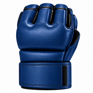Gants de boxe MMA personnalisés avec logo, en PU, demi-doigts, pour l'entraînement, gants durables avec rembourrage premium et velcro - Product Image 1
