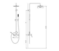 Colonne de douche et mitigeur de bain en acier inoxydable sans plomb pour hôtel, vente en gros d'usine