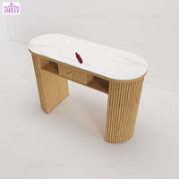 Ensemble de bureau portable manucure ongles coin rond meubles de Salon de couleur en bois pour Tables de manucure