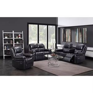 Frank Furniture Modern Compact Premium Air Leather Recliner Chair with Extendable <b>Footrest</b> | Living Room - Product Image 1