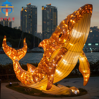 Lampe décorative en soie traditionnelle à motif de baleine, étanche, très vendue pour le Nouvel An, Noël et les activités de plein air