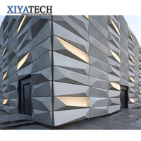 Panneaux modernes de façade Architectural murs 3D pour systèmes de revêtement métal perforé pour panneaux individuels en aluminium résidentiel